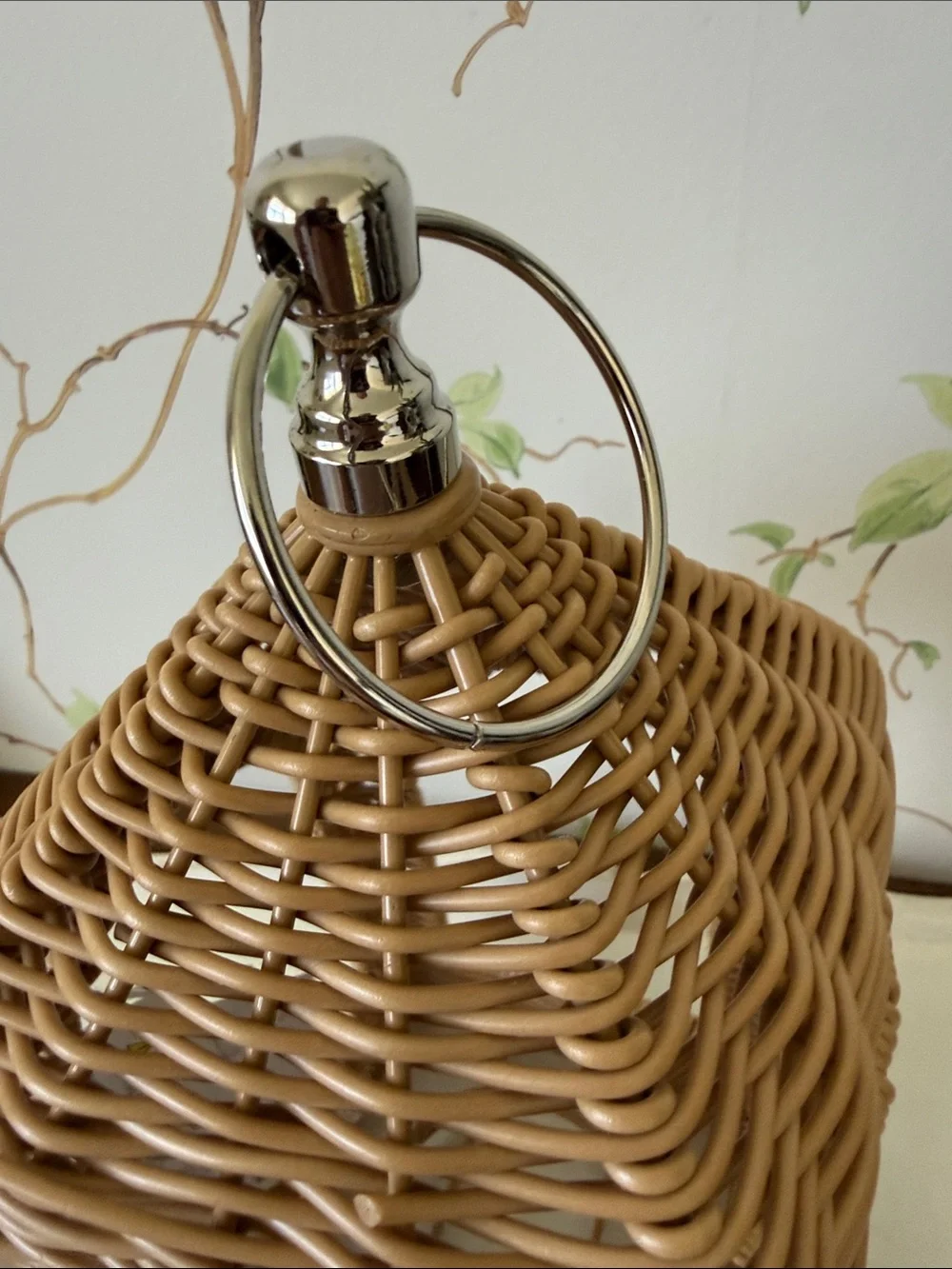 My Texas House Rattan Wicker Lantern - 12”